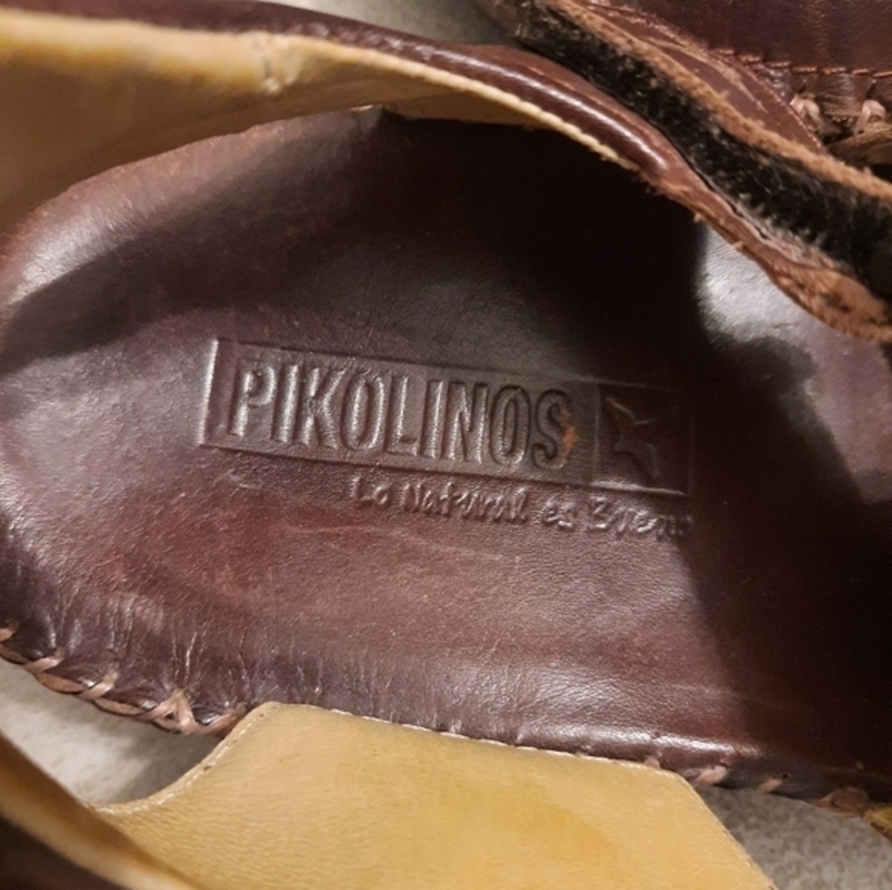 Pikolinos‎ Brown Leather Fishing Sandal! Size 44 - Mens - Picture 8 of 10
